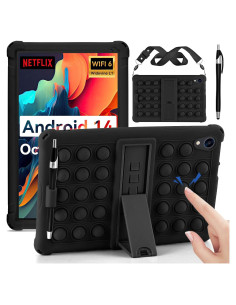 Funda de Silicona DETUOSI para Tableta Urao C107 10.1" Negra