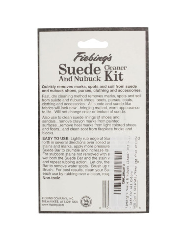 Kit Limpiador de Zapatos de Ante Fiebing - Barra y Cepillo