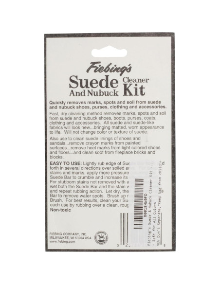 Kit Limpiador de Zapatos de Ante Fiebing - Barra y Cepillo