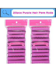 Juego de 20 Varillas para Permanente de Cabello Natural - Púrpura 2