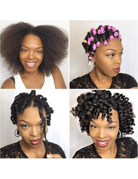 Juego de 20 Varillas para Permanente de Cabello Natural - Púrpura