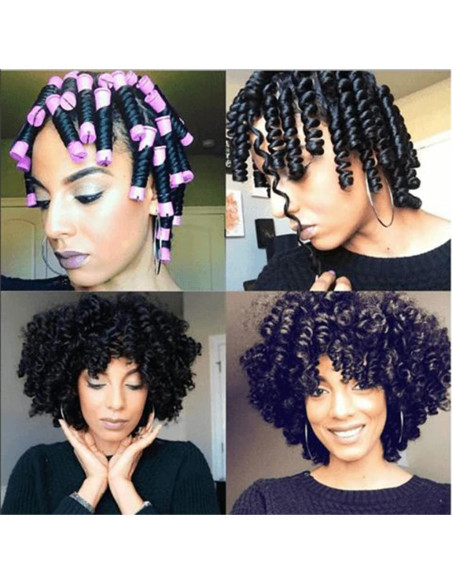 Juego de 20 Varillas para Permanente de Cabello Natural - Púrpura