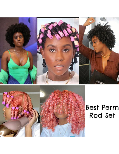 Juego de 20 Varillas para Permanente de Cabello Natural - Púrpura