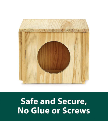 Casa para Chinchillas Kaytee de Madera Natural 20x15.8 cm