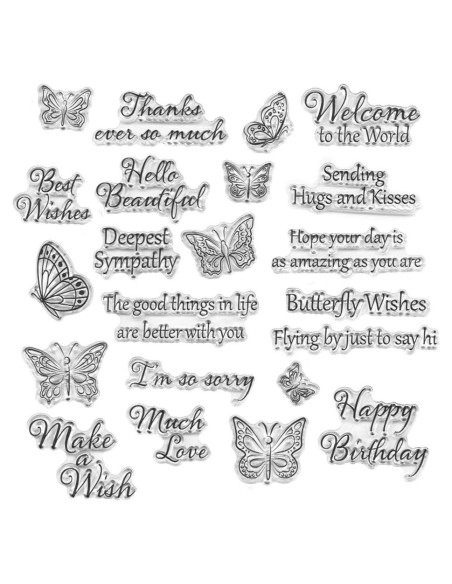 Sellos Transparentes de Silicona ABTOLS para Tarjetas DIY