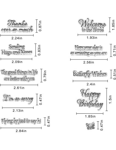 Sellos Transparentes de Silicona ABTOLS para Tarjetas DIY