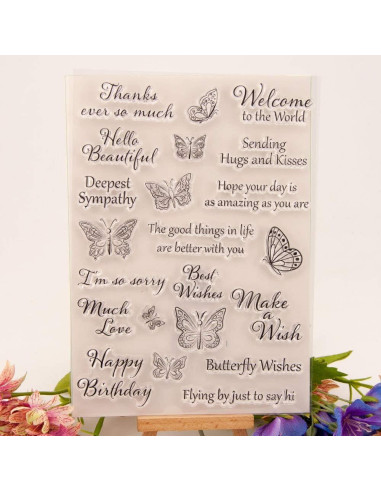 Sellos Transparentes de Silicona ABTOLS para Tarjetas DIY