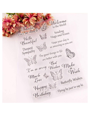 Sellos Transparentes de Silicona ABTOLS para Tarjetas DIY