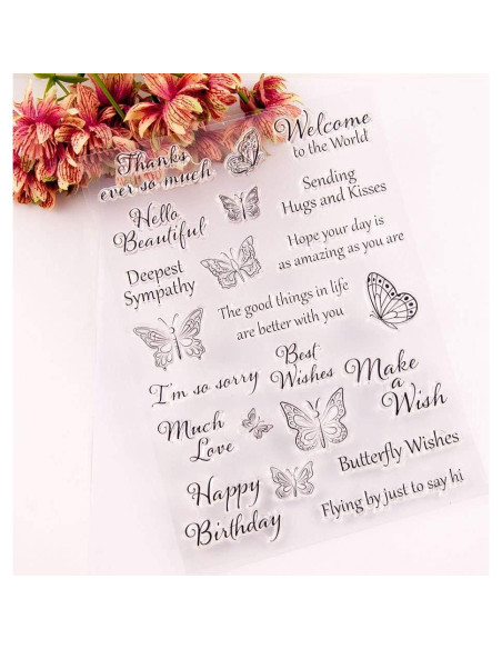 Sellos Transparentes de Silicona ABTOLS para Tarjetas DIY