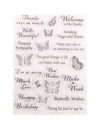 Sellos Transparentes de Silicona ABTOLS para Tarjetas DIY