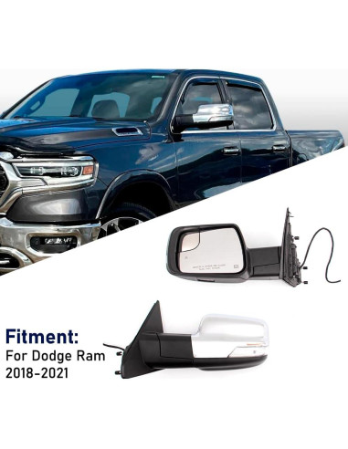 Espejo de Puerta Dodge Ram 2018-2021 HIGHTO Izquierdo Calefaccionado