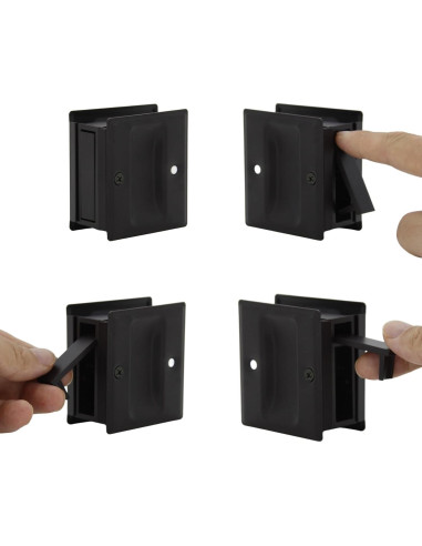 Tirador de puerta corredera SUNTAI negro mate 6.99x6.35 cm