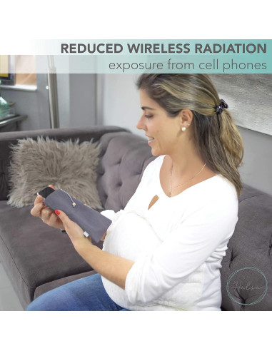 Funda de Blindaje EMF Halsa para Smartphone - Gris 20.32x10.16 cm