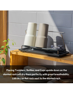 Soporte para Secar Botellas Carrotez - Negro, Polipropileno 2