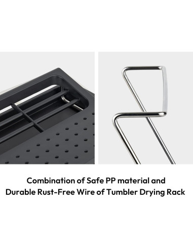 Soporte para Secar Botellas Carrotez - Negro, Polipropileno