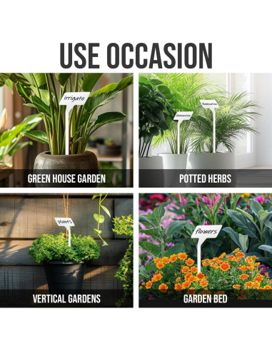 Etiquetas para Plantas 60 Pcs Yuanling 30 cm Blancas Impermeables