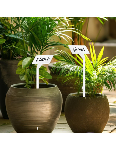 Etiquetas para Plantas 60 Pcs Yuanling 30 cm Blancas Impermeables