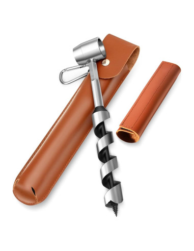 Broca Manual para Madera Burtok 25.4 cm con Funda de Cuero