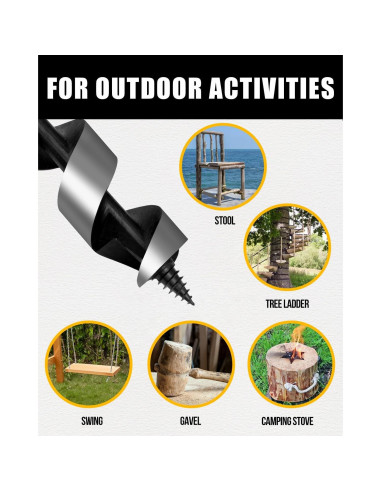 Broca Manual para Madera Burtok 25.4 cm con Funda de Cuero