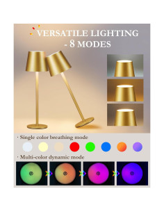 Lámpara de Mesa Inalámbrica RGB Faithorse 5200mAh 2 Paquetes 2