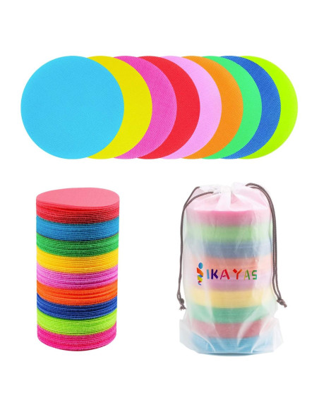 81 Pcs Puntos de Alfombra IKAYAS 10.16 cm para Aula