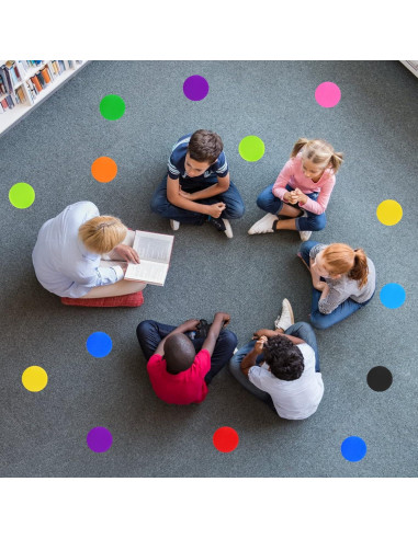 81 Pcs Puntos de Alfombra IKAYAS 10.16 cm para Aula