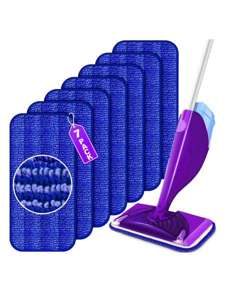 Paños Reutilizables para Mopa Swiffer WetJet - 7 Unidades Microfibra