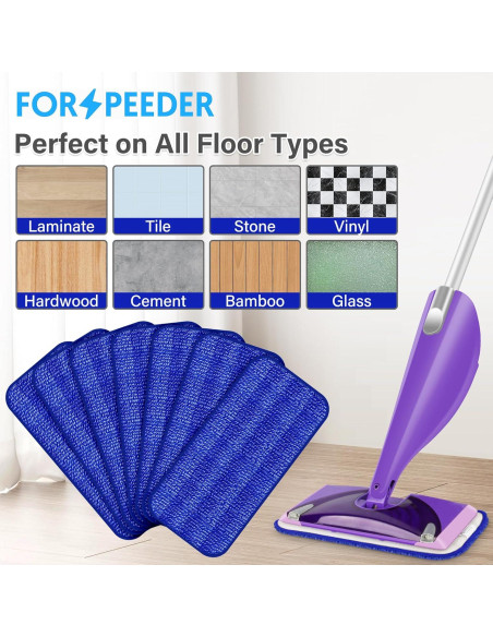 Paños Reutilizables para Mopa Swiffer WetJet - 7 Unidades Microfibra