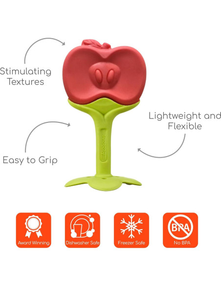 Mordedor Innobaby Teethin Smart Manzana Libre de BPA 10.16 cm Mordedor Innobaby Teethin Smart Manzana Libre de BPA 10.16 cm