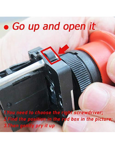 Interruptor de Parada de Emergencia mxuteuk 1NC 1NO 10A 600V