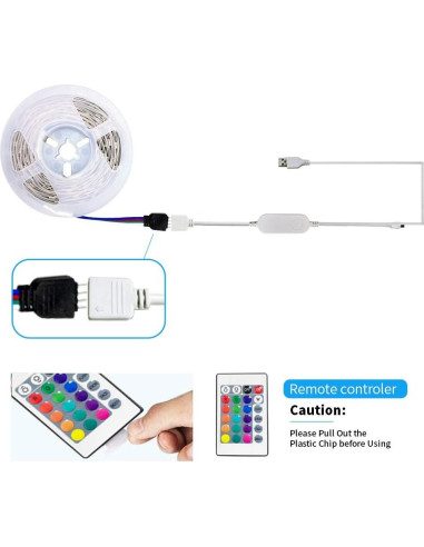 Luces LED de tira 3m Britto RGB para TV 117-165 cm con control remoto