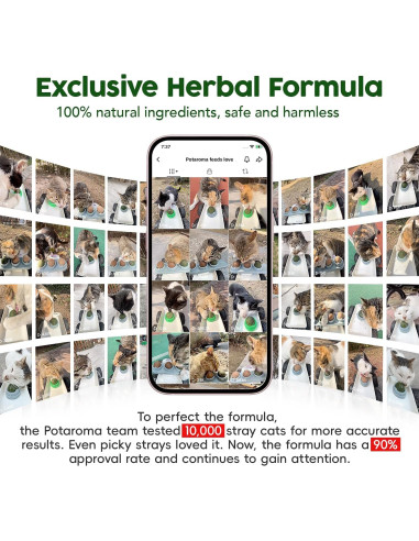 Juguetes para Gatos Potaroma - 4 Bolas de Catnip y Silvervine