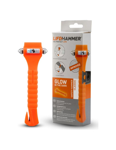 Martillo de Seguridad Lifehammer 012312 con Cortador de Cinturón