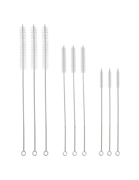 Kit de Cepillos Limpiadores de Popotes ZRHR 9 Piezas 20-30 cm