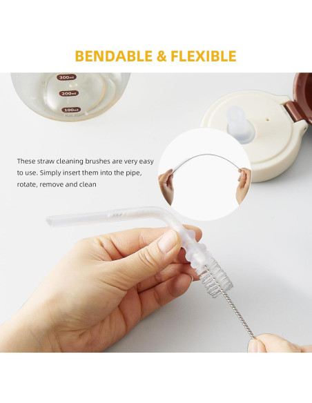 Kit de Cepillos Limpiadores de Popotes ZRHR 9 Piezas 20-30 cm