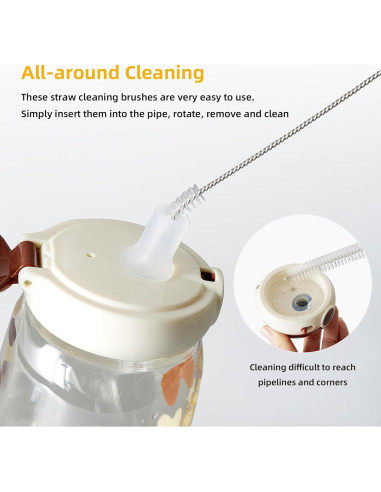 Kit de Cepillos Limpiadores de Popotes ZRHR 9 Piezas 20-30 cm