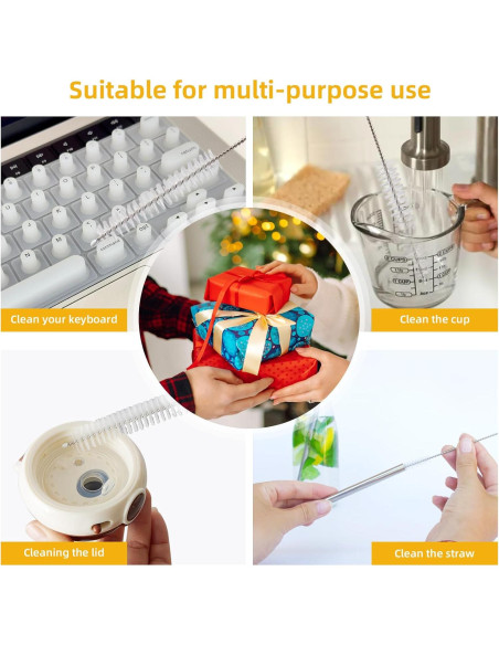 Kit de Cepillos Limpiadores de Popotes ZRHR 9 Piezas 20-30 cm