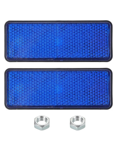 Reflectores Traseros PATIKIL 2 Pcs Azul Plástico 8.8x3.4 cm