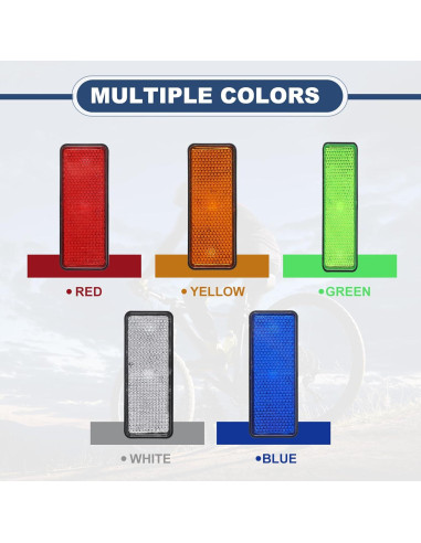 Reflectores Traseros PATIKIL 2 Pcs Azul Plástico 8.8x3.4 cm