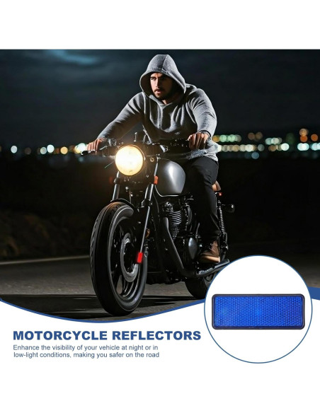 Reflectores Traseros PATIKIL 2 Pcs Azul Plástico 8.8x3.4 cm