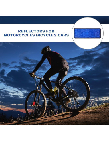 Reflectores Traseros PATIKIL 2 Pcs Azul Plástico 8.8x3.4 cm