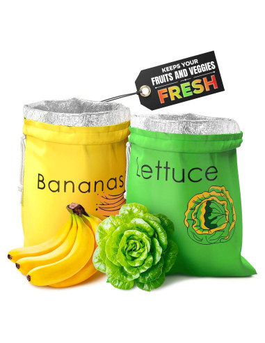 Bolsas Reutilizables VIKROM para Frutas y Verduras 2 Piezas