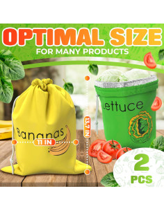 Bolsas Reutilizables VIKROM para Frutas y Verduras 2 Piezas 2