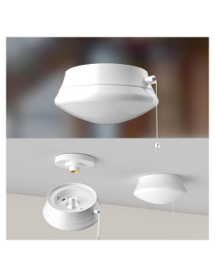 Luz de Techo LED Lightdot 12W 4000K 1300lm con Cadena de Tirar