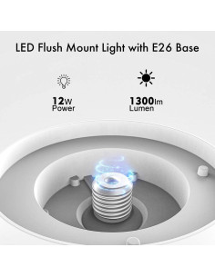 Luz de Techo LED Lightdot 12W 4000K 1300lm con Cadena de Tirar 2