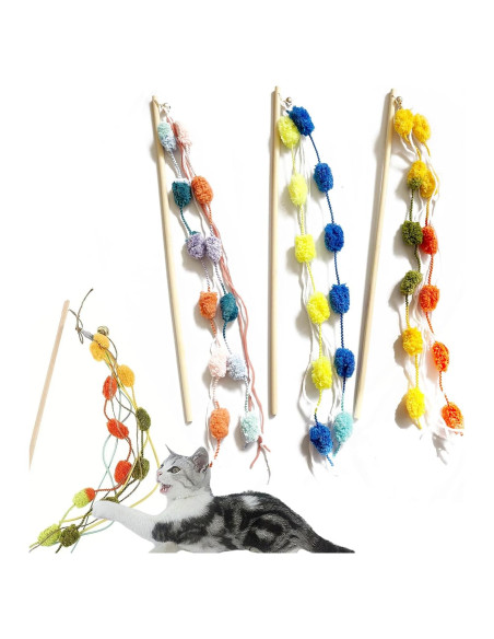 Varitas Interactivas para Gatos IUHKBH - 3 PCS con Campana