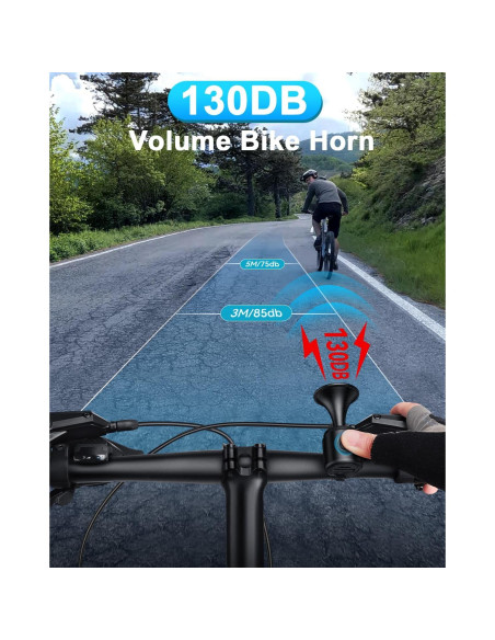Timbre Eléctrico para Bicicleta POWVINE 130db Montaje Manillar