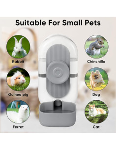 Dispensador Automático de Agua Colgante Borunhe 800ml para Mascotas 2