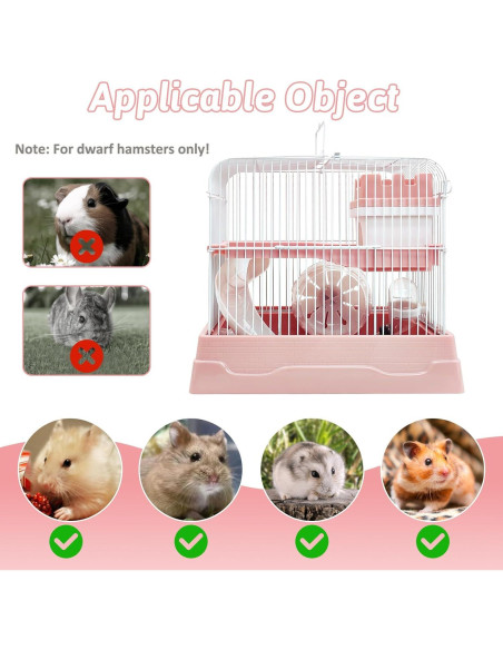 Jaula de Hámster Enana PINVNBY 2 Niveles Portátil 29.7x22.1x24.9cm Jaula de Hámster Enana PINVNBY 2 Niveles Portátil 29.7x22.1x24.9cm