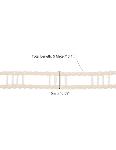 Cuerda de Ropa Portátil uxcell 5m Nylon Antideslizante Beige